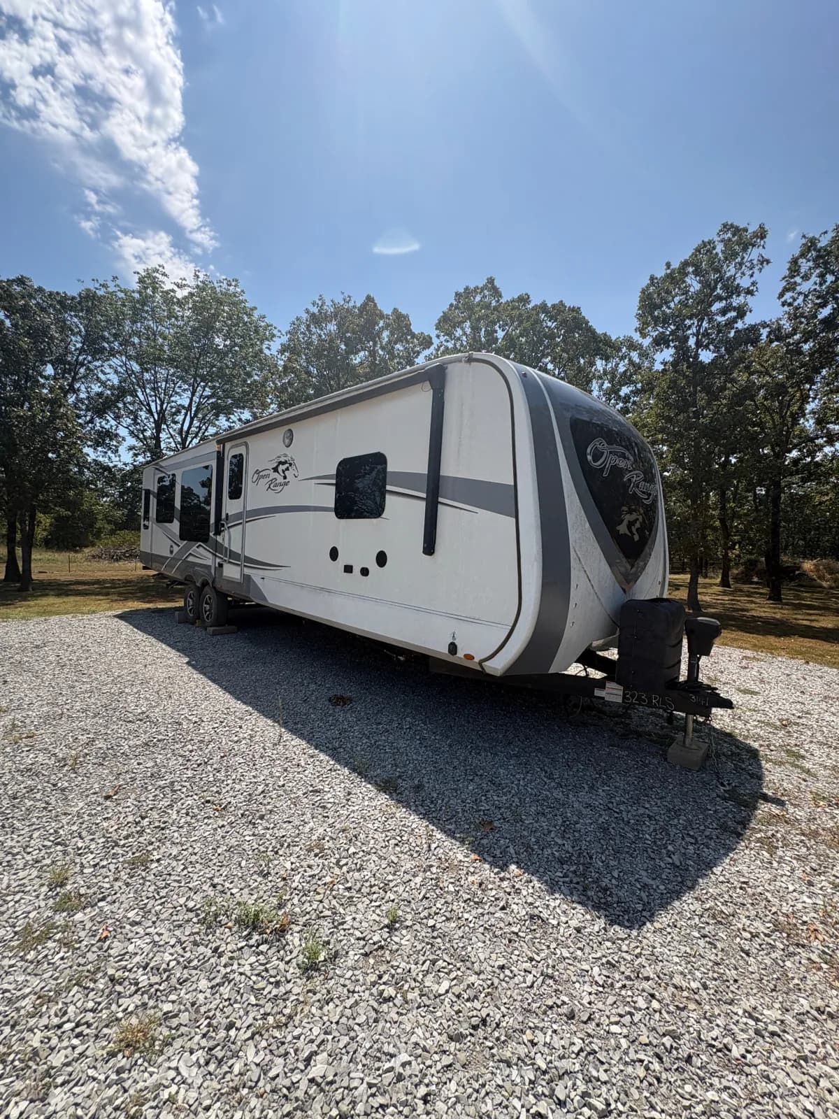 Travel trailer ready for the road