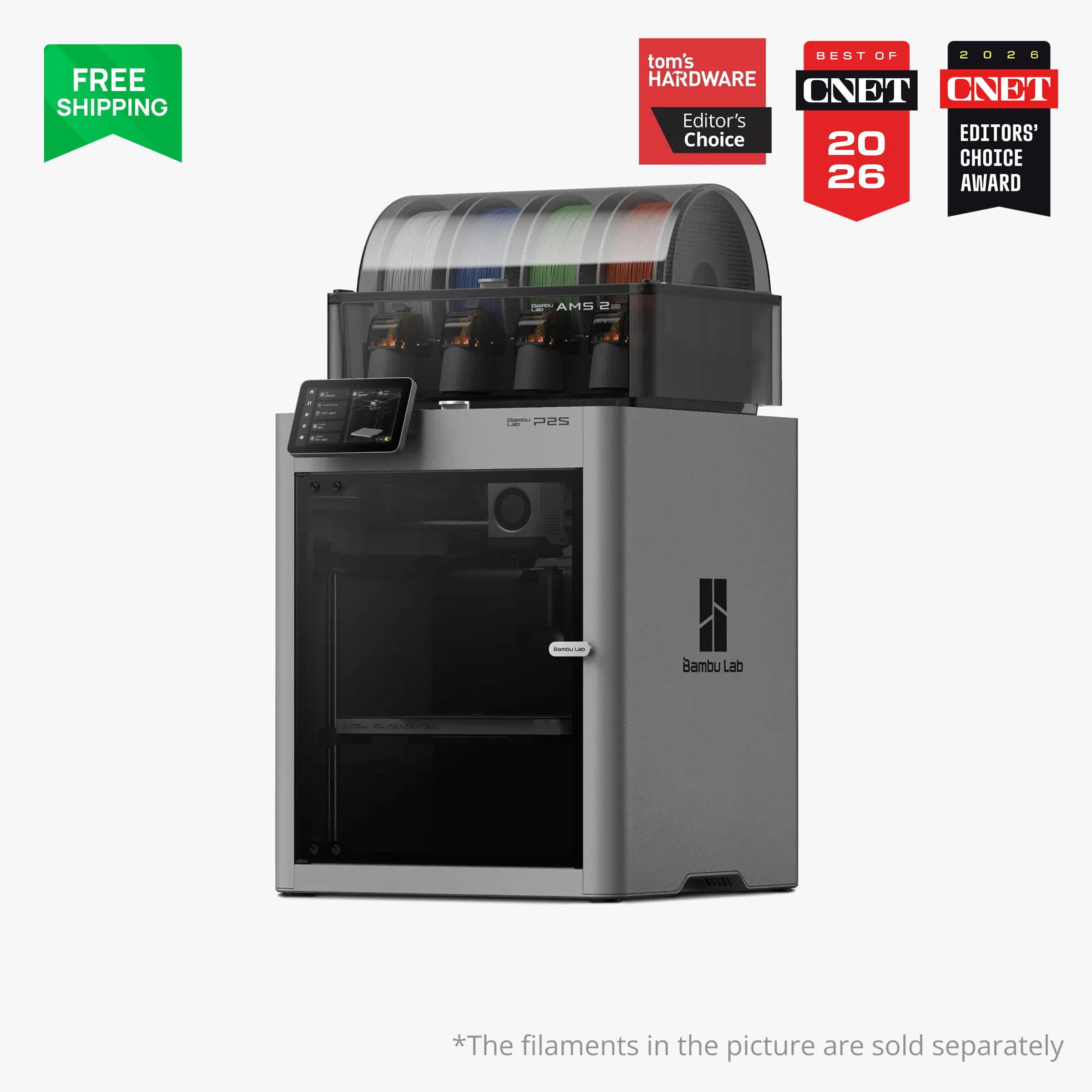 Bambu Lab P2S Combo with its multicolor feeder